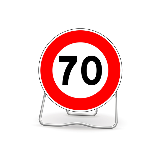 Panneau temporaire Limitation de vitesse - BK14