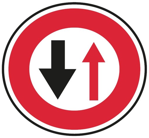 Panneau temporaire Cédez le passage - BK15
