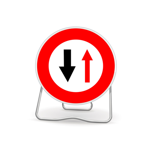 Panneau temporaire Cédez le passage - BK15