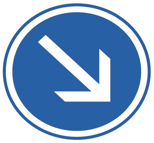 Panneau temporaire Contournement droite ou gauche - BK21
