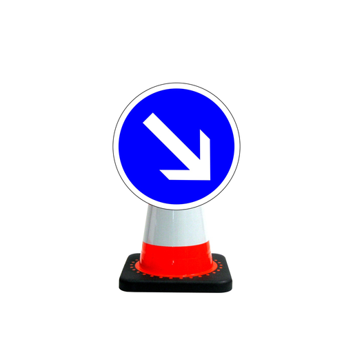 Panneau temporaire Contournement droite ou gauche - BK21