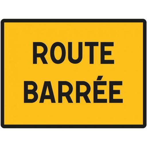 Panneau temporaire KC 'Route barrée'