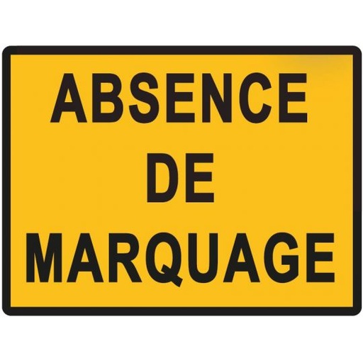 Panneau temporaire KC 'Absence de marquage'