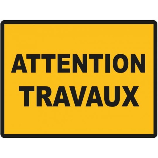 Panneau temporaire KC 'Attention travaux'