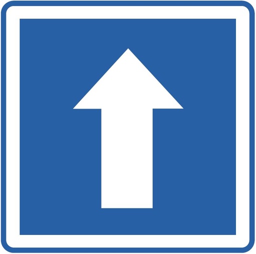 Panneau temporaire Circulation à sens unique - CK12
