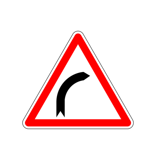Panneau permanent Virage sur la droite - A1A