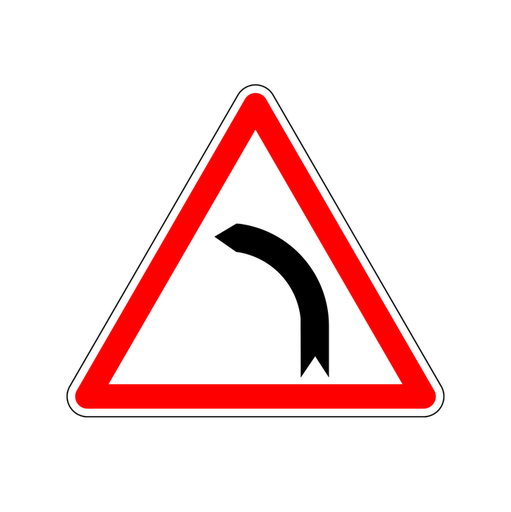 Panneau permanent Virage sur la gauche - A1B