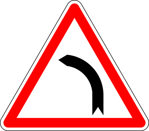 Panneau permanent Virage sur la gauche - A1B
