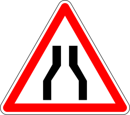 Panneau permanent Chaussée rétrécie - A3