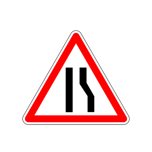 Panneau permanent Chaussée rétrécie par la droite - A3A