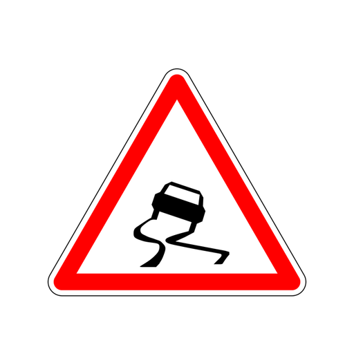 Panneau permanent Chaussée glissante - A4