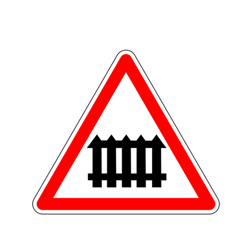 Panneau permanent Passage à niveau muni de barrières - A7