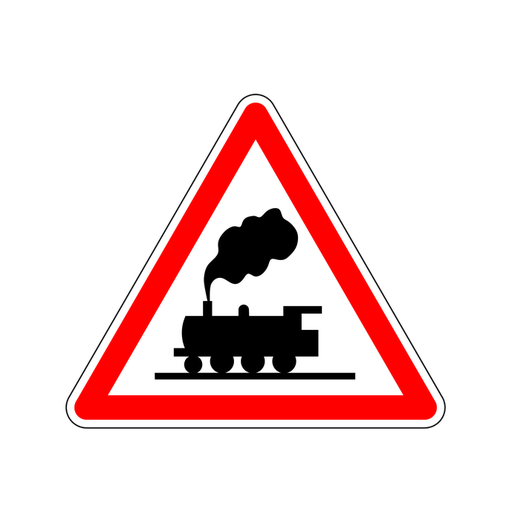 Panneau permanent Passage à niveau sans barrière - A8