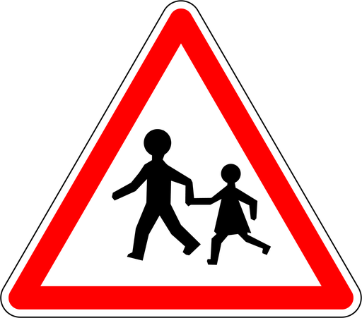 Panneau permanent Endroit fréquenté par des enfants - A13A