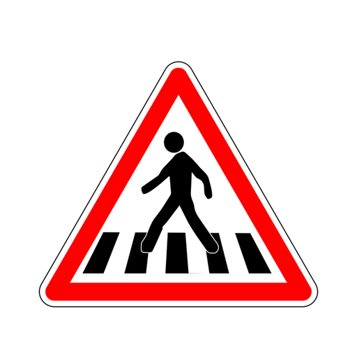 Panneau permanent Passage piétons - A13B