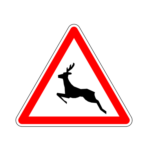 Panneau permanent Passage d'animaux sauvages - A15B