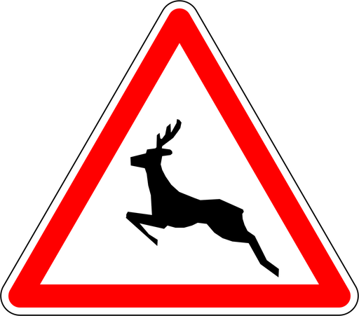 Panneau permanent Passage d'animaux sauvages - A15B