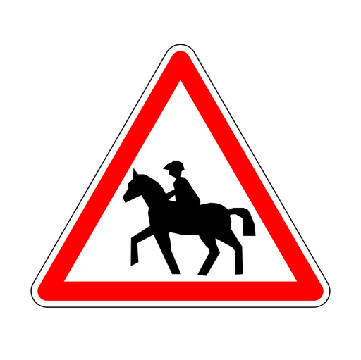 Panneau permanent Passage de cavaliers - A15C