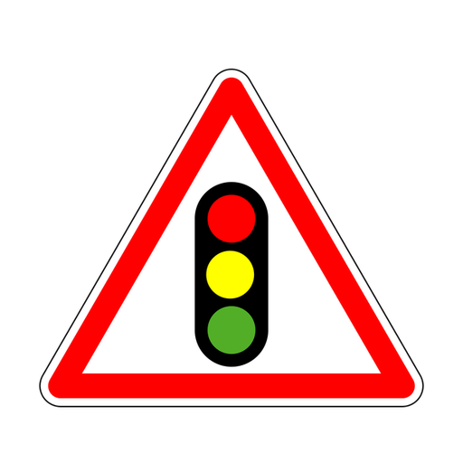 Panneau permanent Feux tricolores - A17