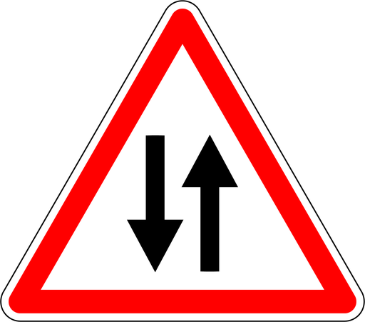 Panneau permanent Circulation à double sens - A18