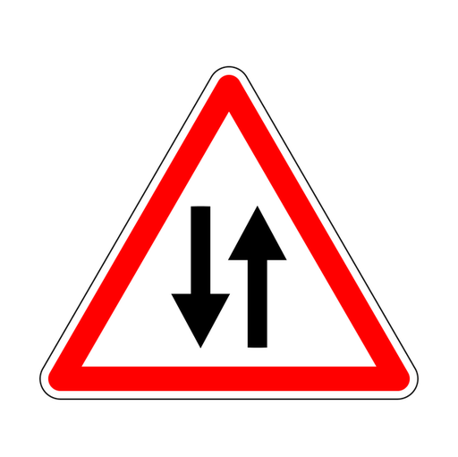 Panneau permanent Circulation à double sens - A18