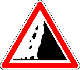 Panneau permanent Risque de chute de pierres - A19