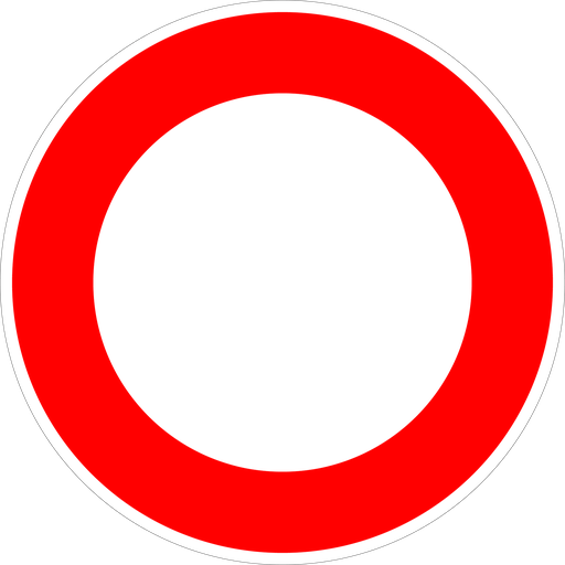 Panneau permanent Circulation interdite - B0