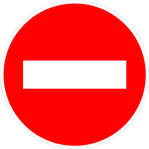 Panneau permanent Sens interdit - B1