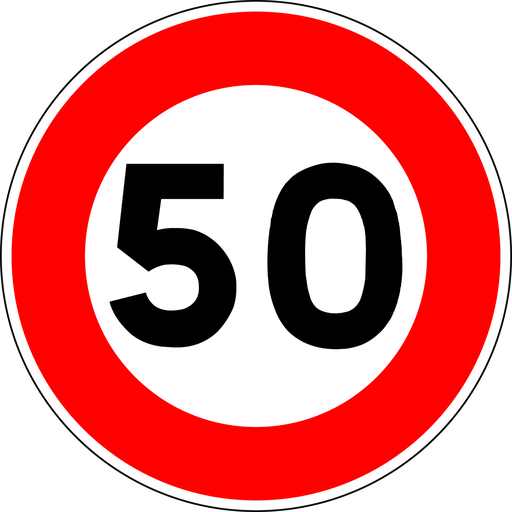 Panneau permanent Limitation de vitesse - B14