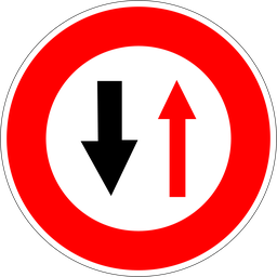 Panneau permanent Cédez le passage à la circulation venant en sens inverse - B15