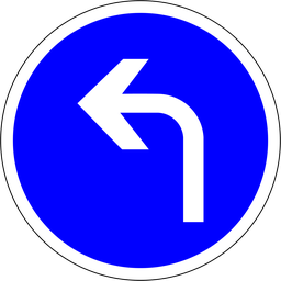 Panneau permanent Obligation de tourner à gauche à la prochaine intersection - B21-C2