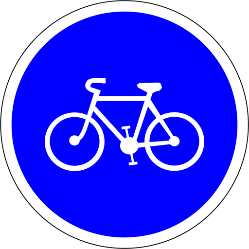 Panneau permanent Piste ou bande cyclable obligatoire - B22-A