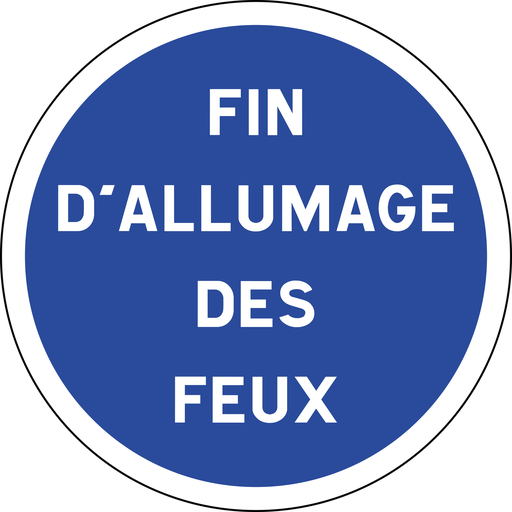 Panneau permanent Fin d'obligation spécifique - B49