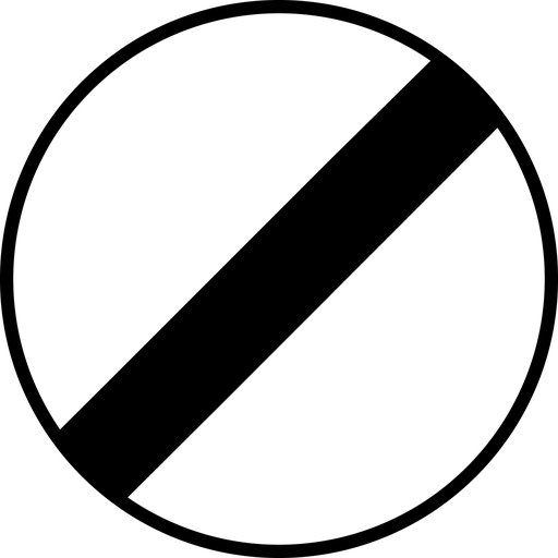 Panneau permanent Fin de toutes les interdictions - B31