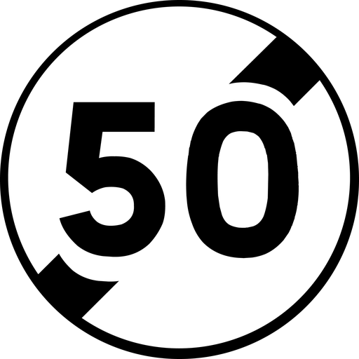 Panneau permanent Fin de limitation de vitesse - B33