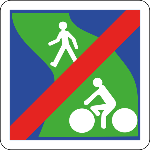 Panneau permanent Fin d'une voie verte - C116