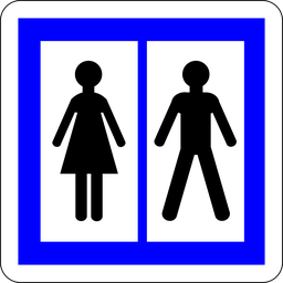Panneau permanent  Toilettes - CE12