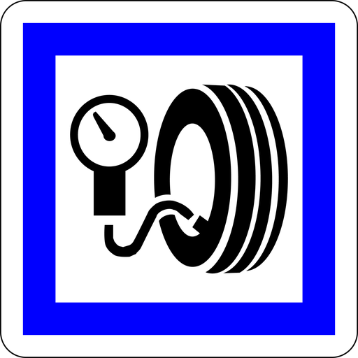Panneau permanent Station de gonflage hors station service, dont l'usage est gratuit - CE26