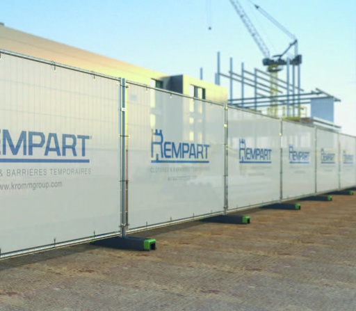 Bâche micro-perforée imprimée pour clôture grillagée 3,5 x 2 m