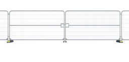 [02-PGR-3] Portail de chantier grillagé battant Dim 7 m x Ht. 2 m