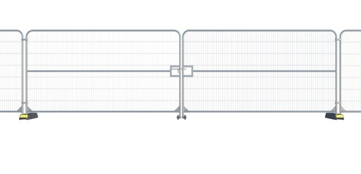 [02-PGR-3] Portail de chantier grillagé battant Dim 7 m x Ht. 2 m