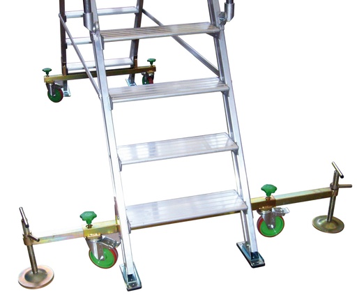 Kit roulettes pour passerelle d'accès ou saut de loup