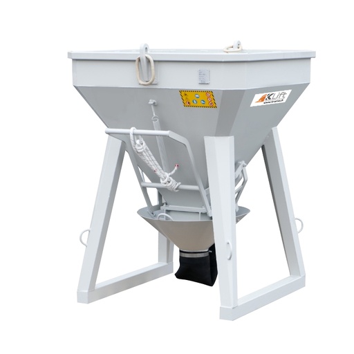 Benne à béton droite à œillets