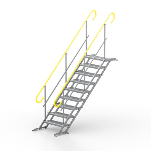 [16-ESCAPASS-10-9] Escalier-passerelle Polyaxess® 9 marches