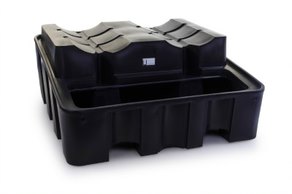 [17-BFC-45] Bac de rétention 450 L pour support horizontal 2 fûts de 220 L