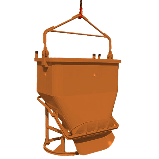 [17-BDL-750#FDS] Benne à béton à ouverture large droite FDS