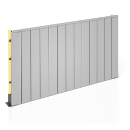 Caissette pour palissade lisse largeur 200 mm