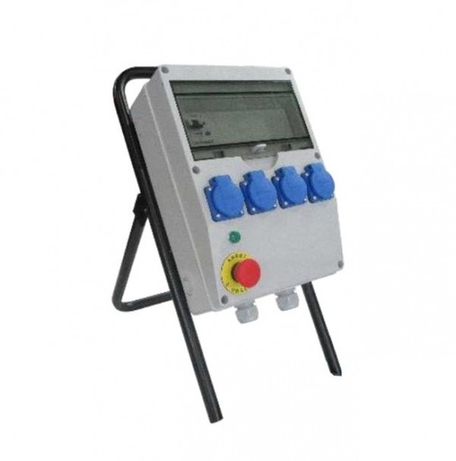 [17-CET-02] Coffret d'étage sur pieds 40A - Alimentation triphasée - 4 prises monophasées 2P+T