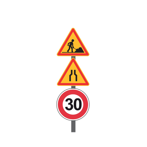 [01-FSP-1-VDP-CL2] Totem de signalisation temporaire VDP métallique Norme NF