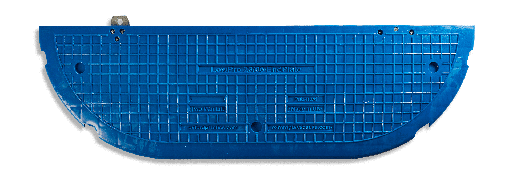 [01-PFV-4] Elément d'extrémité pour plaque de passage de tranchée [2300 x 500 mm]